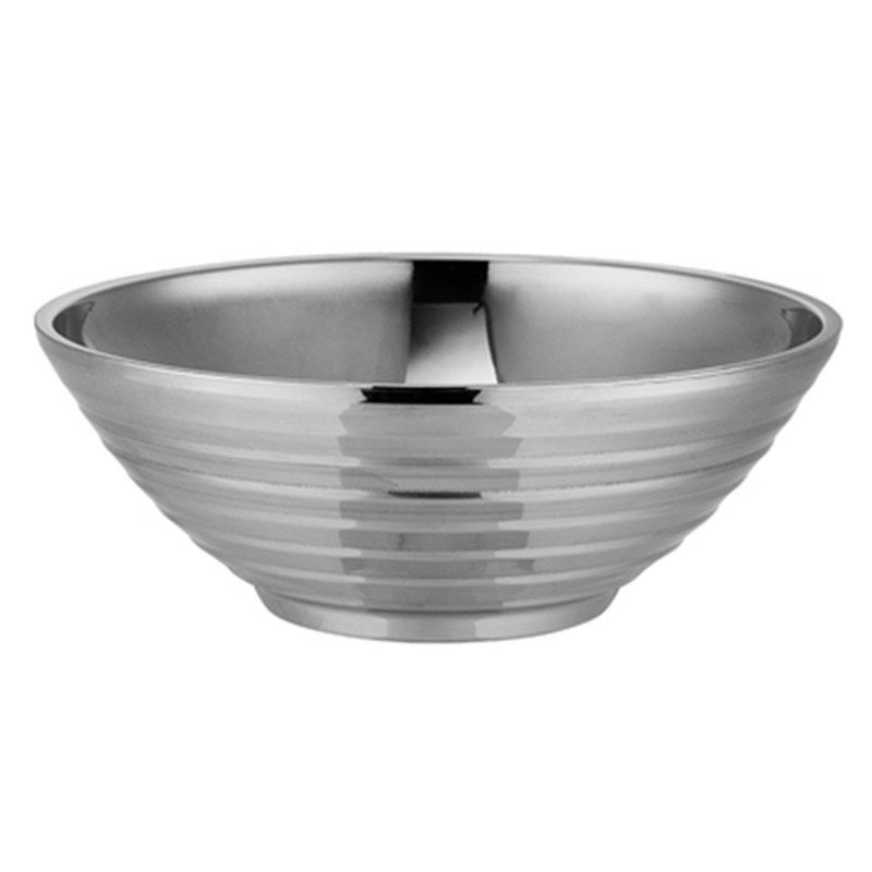 304 Stainless Steel Ramen Bowl Japanese Cold Noodle Bowl Threaded Bowl Trumpet Bowl Large Instant Noodle Bowl Spicy Bamboo Hat Bowl - Image 5