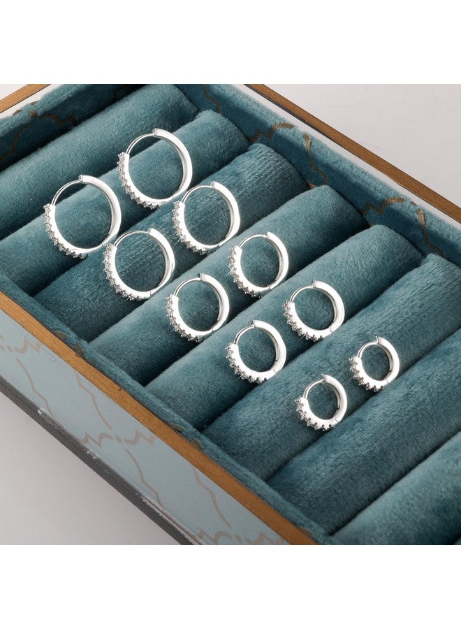 ALEXCRAFT Small 925 Sterling Silver Hoop Earrings for Women- Huggie Cartilage Earring Set Cute Mini Thin Tragus Hoops Multiple Piercings Aretes Earrings Women Trendy 5 Pairs(8/10/12/14/16) mm - Image 4