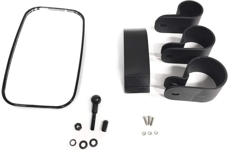 SPAUTO UTV Rear View Mirror - High Impact ABS Housing and Multi Clamps with Shatter-Proof Tempered Glass Mirror for Polaris Ranger, RZR, Rhino, Honda Offroad Center Mirrors - Image 3