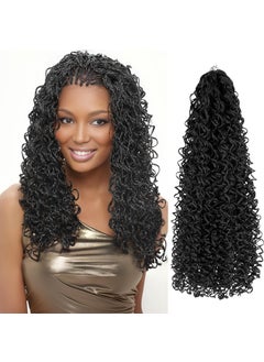 MODERN QUEEN 8 Packs of 55Inch Wavy Small Box Braids Crochet Hair  Knots Curls and Waves with ZiZi Braids  Synthetic Hand Crochet Extensions  28 StrandsPack  Ideal for Black Women1B 