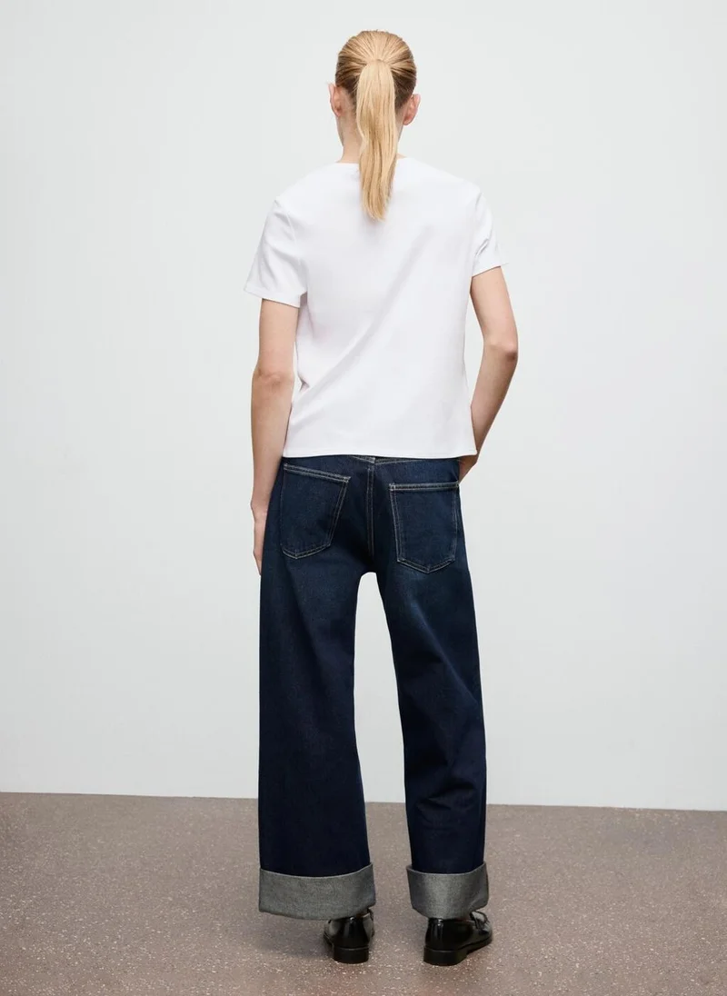 MANGO Short-sleeved cotton t-shirt