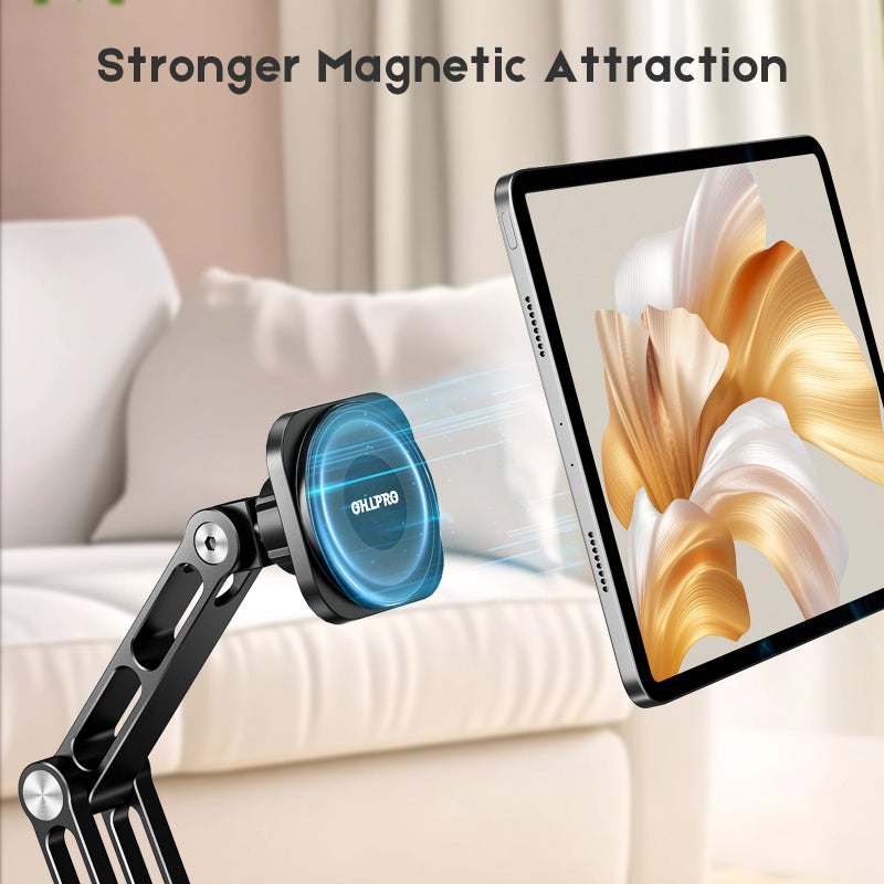 OHLPRO Universal Magnetic iPad Stand for Desk, Foldable Tablet Holder with 360Â° Rotation, Aluminum Desktop Mount for iPad/Tablet/Monitor up to 18.5", Office Desk Accessories Men/Women Gifts - Image 5