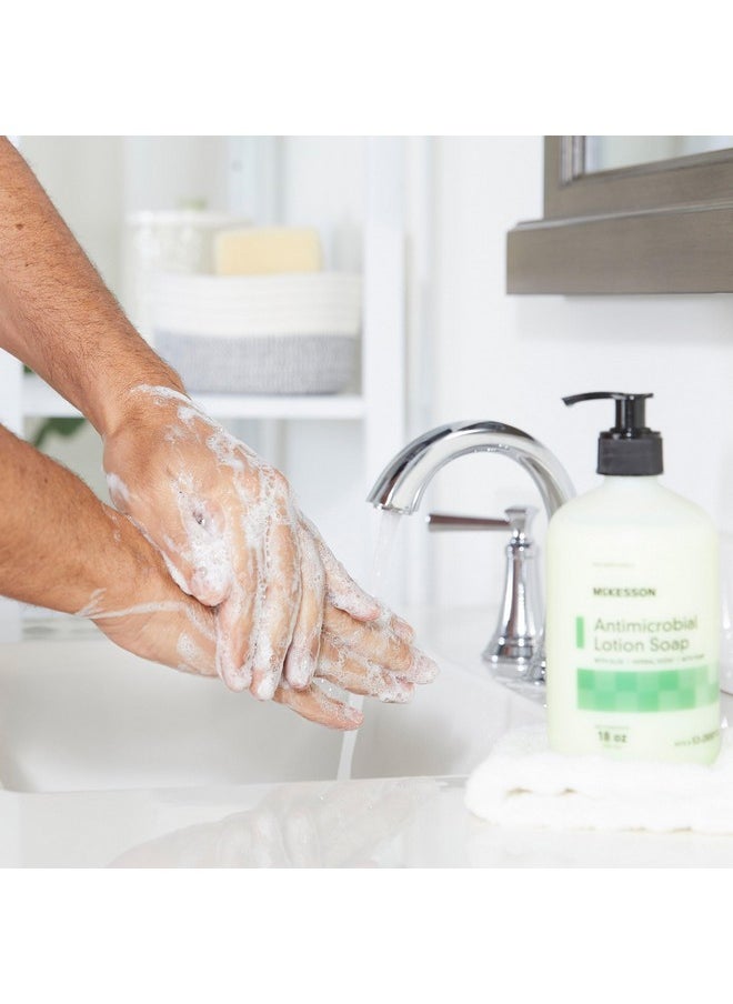 McKesson - McKesson Antimicrobial Lotion Hand Soap with Aloe, Herbal Scent, 18 oz - Image 1