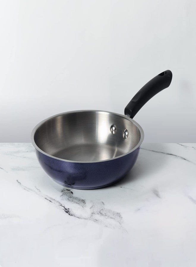 Meyer Centennial Nickel Free Stainless Steel Fry pan | Steel Frypan for Cooking |Frying Pan | Small Frying Pan Induction Base, 22cm, Blue Diamond - Image 2