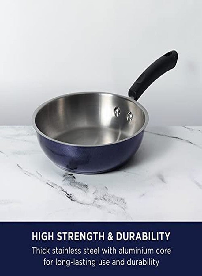 Meyer Centennial Nickel Free Stainless Steel Fry pan | Steel Frypan for Cooking |Frying Pan | Small Frying Pan Induction Base, 22cm, Blue Diamond - Image 3