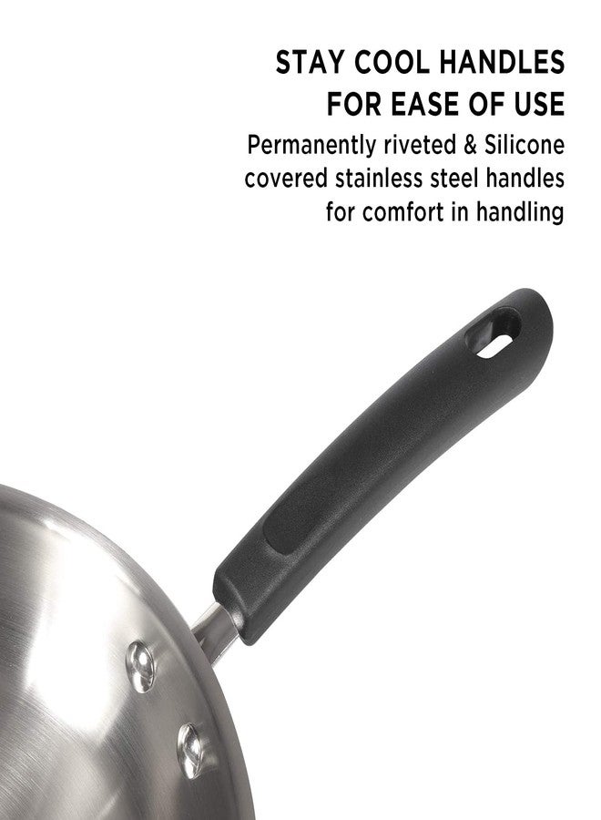 Meyer Centennial Nickel Free Stainless Steel Fry pan | Steel Frypan for Cooking |Frying Pan | Small Frying Pan Induction Base, 22cm, Blue Diamond - Image 4