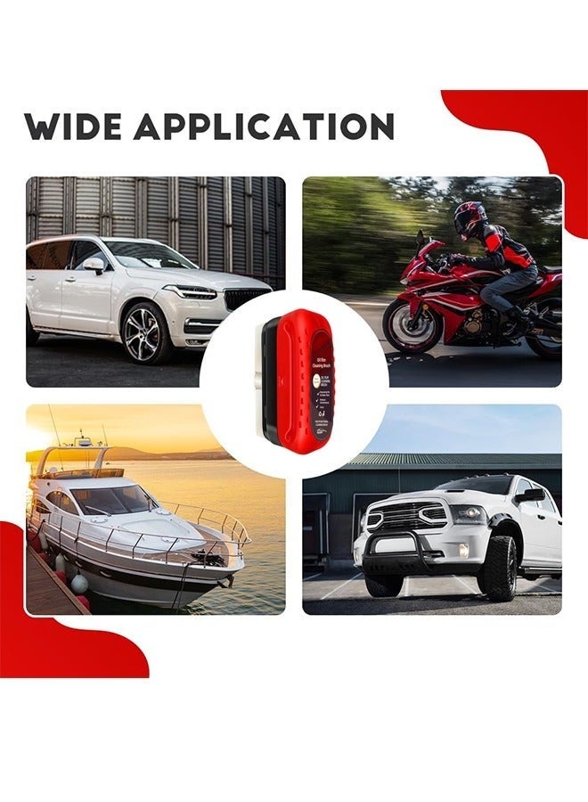 Automotive Oil Film Cleaning Brush, Strong Front Windshield Remover Glass Coating for Windshield, Upgrade Multipack Hydrophobic Glass Coating Cleaning Glass Brush with Remover (1, Red) - Image 4