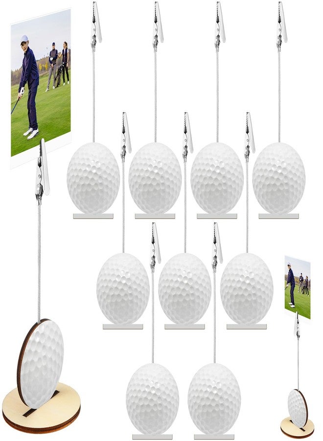 Funnymoom 20 Pcs Base Memo Clip Holder Table Number Card Place Holders Stand Note Paper Clip Centerpieces for Table Party Favors Photo Stand Events Decoration(Golf) - Image 1