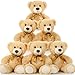 MorisMos 6 Packs Teddy Bears Bulk Stuffed Animals 14in Small Teddy Bear Plush Cute Stuffed Bears for Centerpiece Baby Shower Valentines Wedding Birthday Light Brown - Image 3