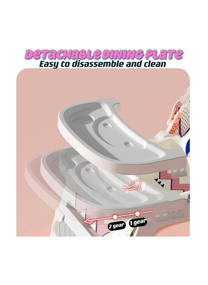 MUMS PLANET - 4-1 Baby Bouncer，Baby Bouncer and Push Walker Cambo，Ifant to Toddler Adjustable Bouncer Chair，Portable Rocker Chair with Wheels,Toy Snack Tray and Canopy for Outdoor - Image 1
