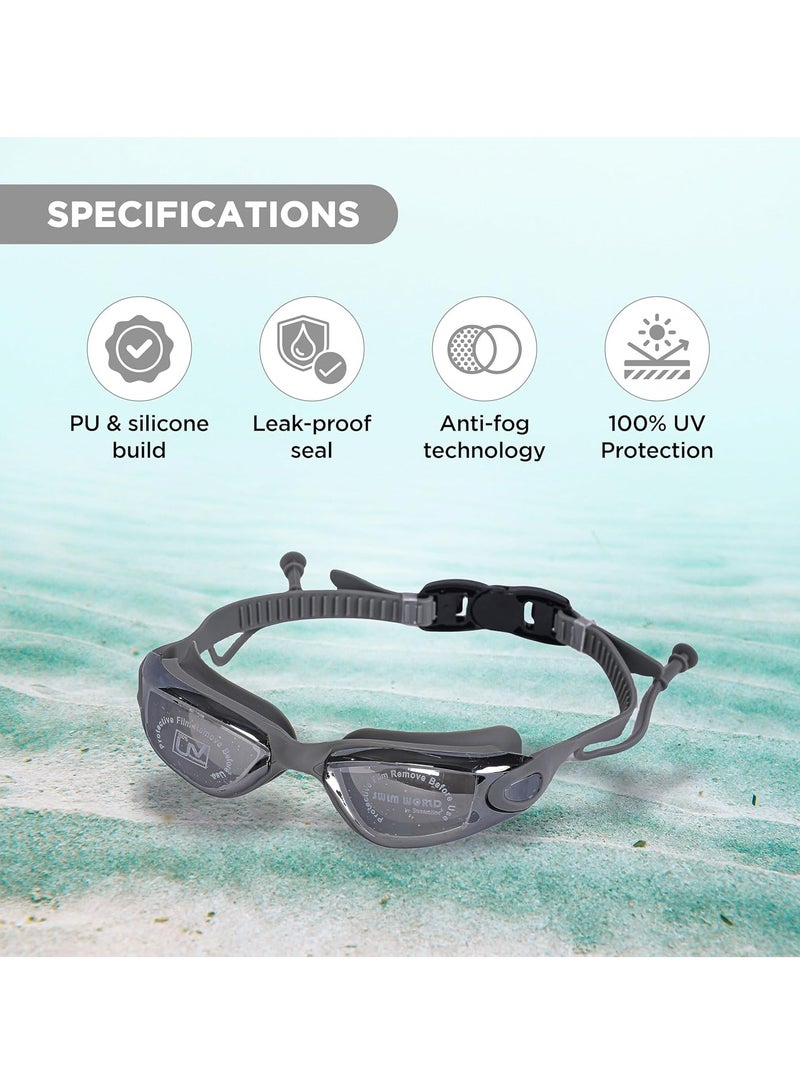 ENDLESS  Premium Swimming Goggle with Anti-Fog and UV Protection | Stylish Big Frame for more Visibility | Soft Silicone Gasket for Leak Proof | With Hard Case  - Image 2