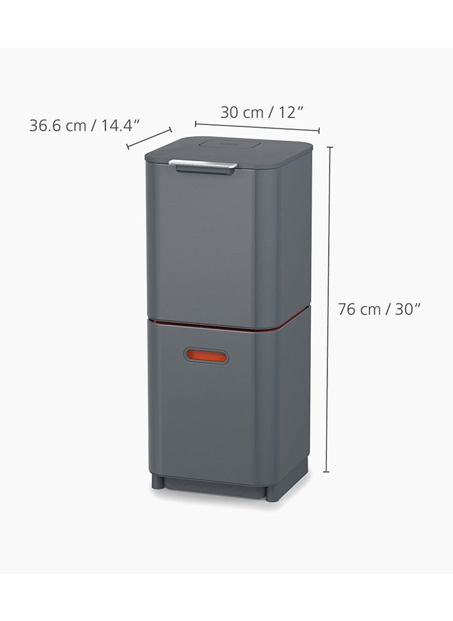 Joseph Joseph - Totem Compact 40L Bin (Graphite) - Image 1