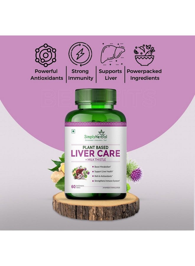 Simply Herbal Plant Based Liver Detox Tablet, Milk Thistle Extract Supplement for Men and Women | Liver Care Health & Gall Bladder Health Supplement | Dandelion, Drumstick, Green Turmeric (60 Tablets) - Image 3