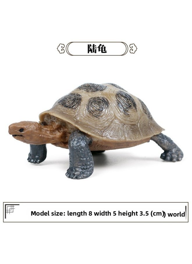 null - Common Sense Solid Marine Animal Model Baby Turtle Turtle Elephant Turtle Baby Leatherback Ornament Hand-Made Early Education-Color:M-518 Little Turtle - Image 1
