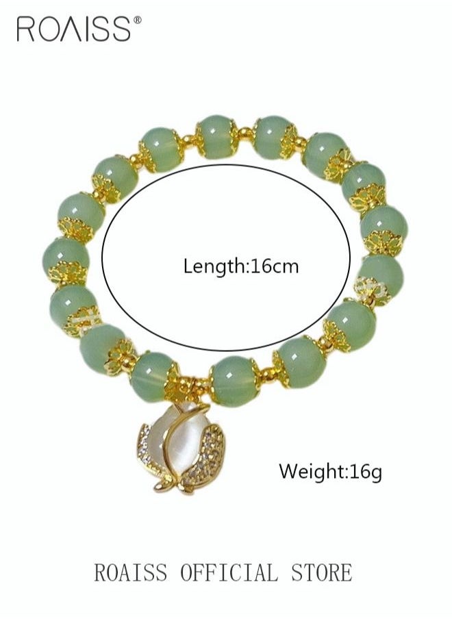 Fashion Jade Beads Two Layer Bracelet Women Girls Bracelet Leaf Lucky Jewelry Gifts Exquisite Bracelets Gemstone - pzsku/Z76CFE015695CFF2E3881Z/45/_/1691651853/2194e910-81c5-4710-98a1-4a6a73e245ac