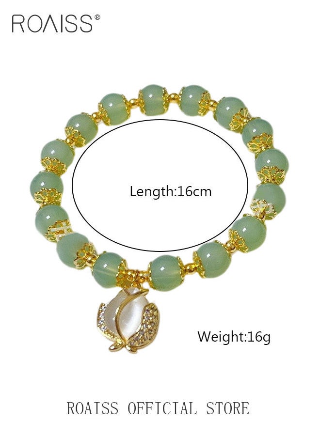 Fashion Jade Beads Two Layer Bracelet Women Girls Bracelet Leaf Lucky Jewelry Gifts Exquisite Bracelets Gemstone - pzsku/Z76CFE015695CFF2E3881Z/45/_/1691749269/60d2eb46-fc92-4936-b140-294de9eb6356