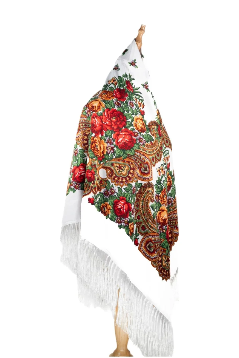 D'Daniela Lana Women's Eastern European Cotton Tassel Shawl