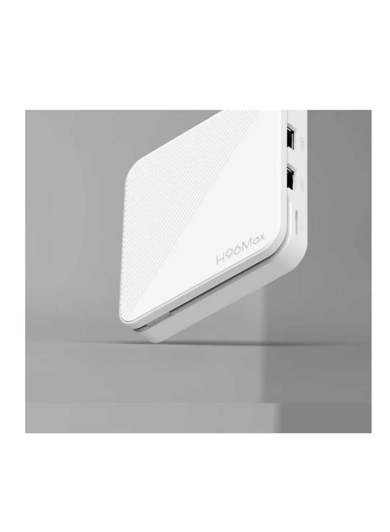 H96 Max H313 ATV 2GB 16GB WiFi 6 Android 14 Iptv 4K Smart Converter Android TV Box with BT Voice Remotenal Storage Android 14.0 - White - Image 2