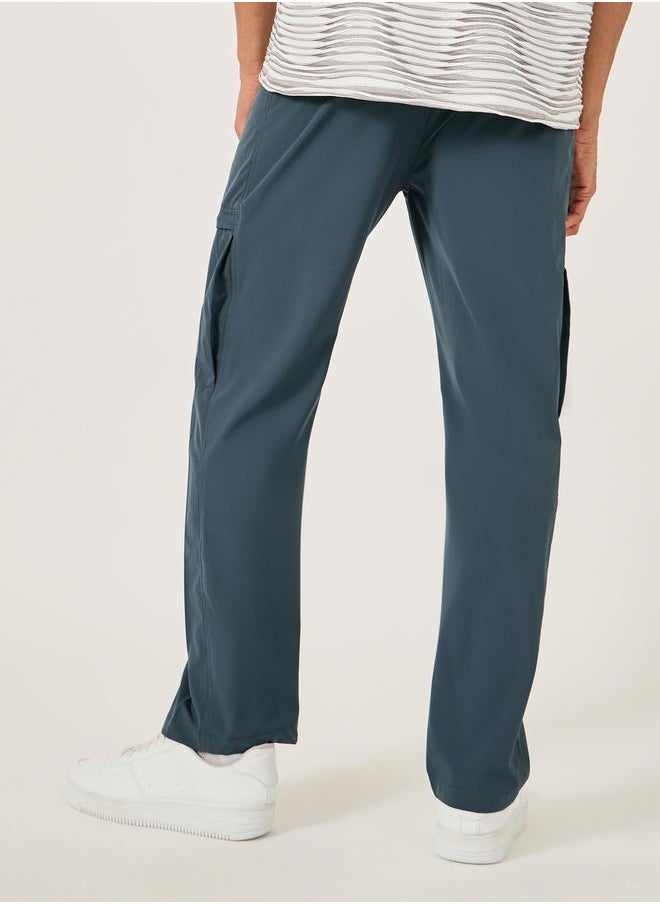 Fort Collins Mid Rise Straight Fit Track Pant with Drawstring by Styli  - Image 5