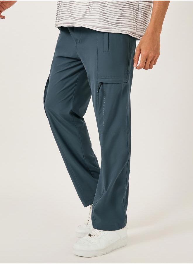 Fort Collins Mid Rise Straight Fit Track Pant with Drawstring by Styli  - Image 1
