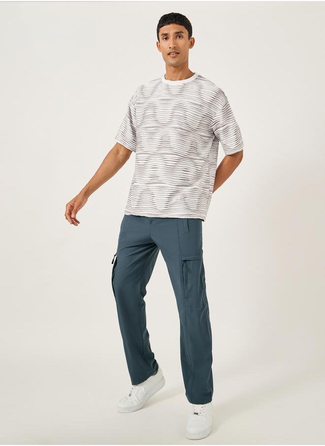 Fort Collins Mid Rise Straight Fit Track Pant with Drawstring by Styli  - Image 2