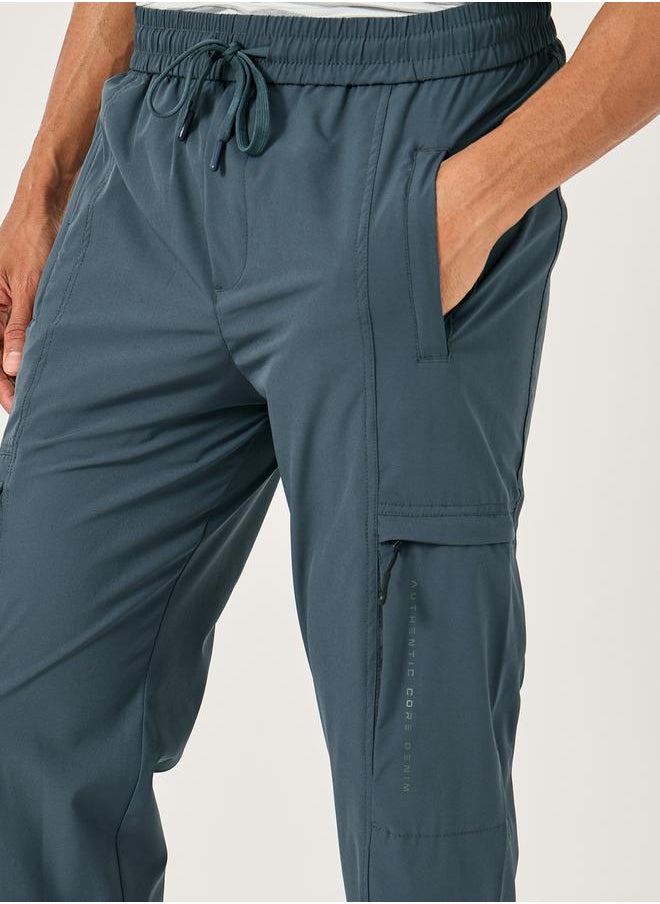 Fort Collins Mid Rise Straight Fit Track Pant with Drawstring by Styli  - Image 4