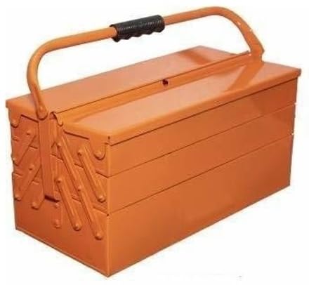 HORSE TOOLS Metal Tool Kit Box For GarageHousehold Commercial Useage Tool Box With Tray Pack of 2 - Image 1