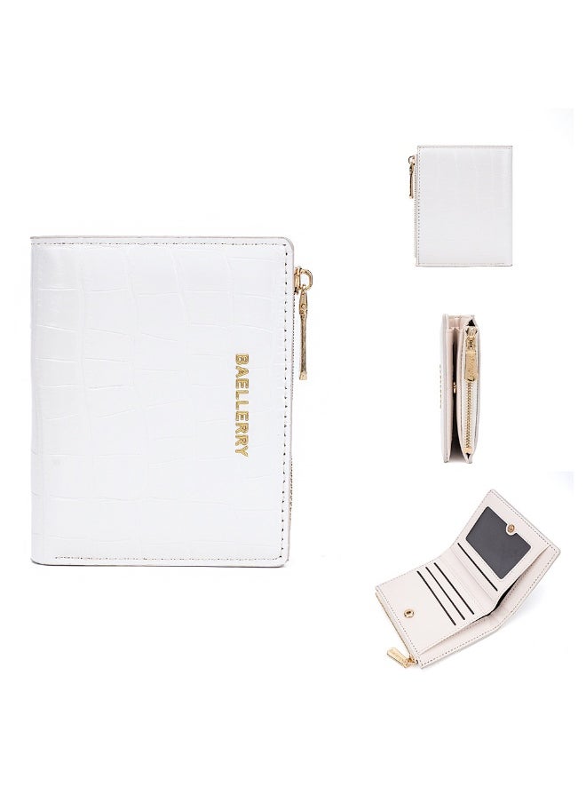 baellerry Women's Short Purse Korean Multi-functional Stone Pattern Purse Zipper Women's Bag  - Image 1