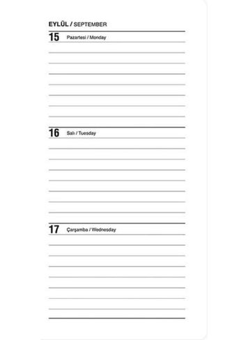 GENC DIJITAL BASKI Sharp 8X16CM Hardcover Weekly Pocket Diary - Black 600083  - Image 2