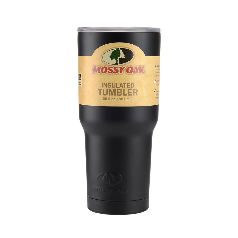 موسي أوك Mossy Oak 30oz من الفولاذ المقاوم للصدأ معزول Tumbler 1 Count (حزمة 1) أسود - Image 4
