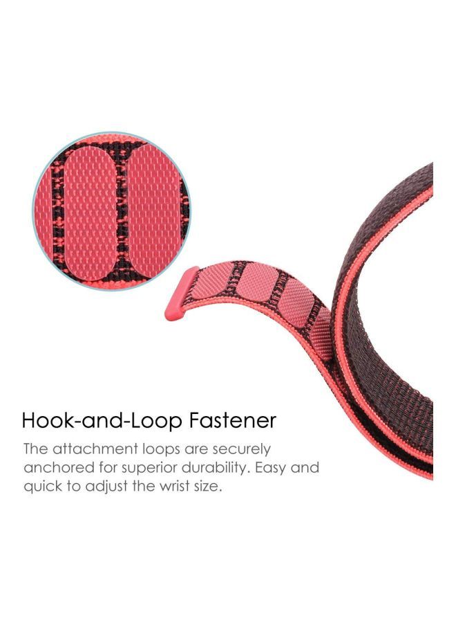 NIBEMINENT Replacement Band For Smartwatch Black/Red - Image 4