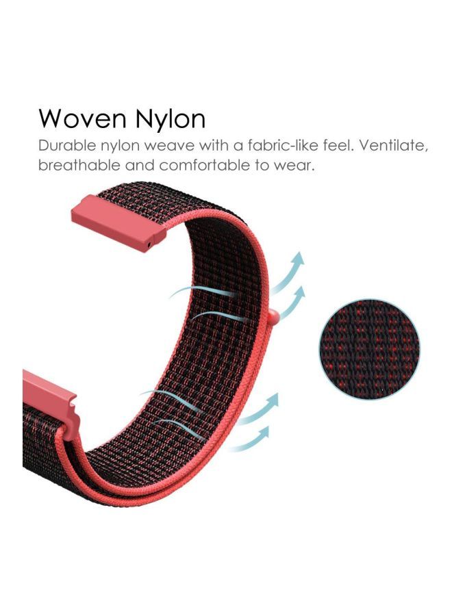 NIBEMINENT Replacement Band For Smartwatch Black/Red - Image 3