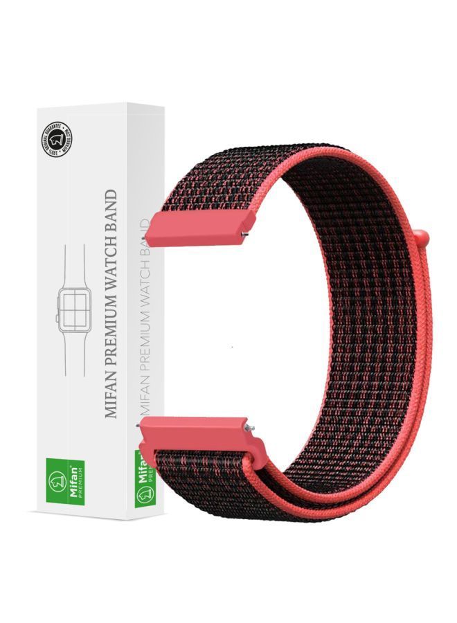 NIBEMINENT Replacement Band For Smartwatch Black/Red - Image 1