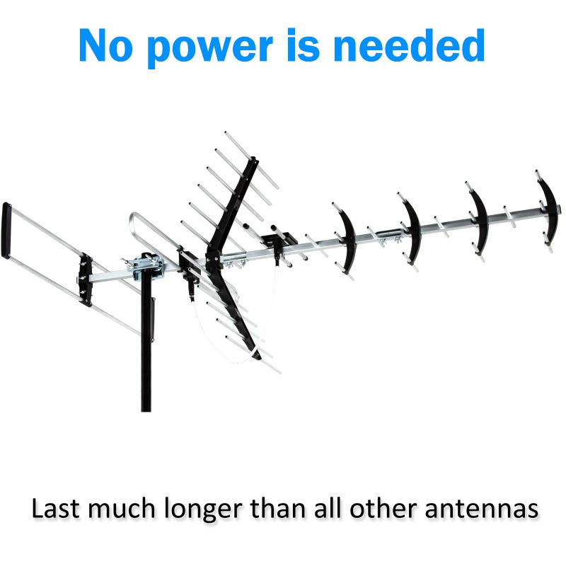 Five Star Outdoor HDTV Antenna up to 200 Mile Long Range, Attic or Roof Mount TV Antenna, Long Range Digital OTA Antennaï¼ŒATSC 3.0 Ready for 4K 1080P VHF UHF with Mounting Pole - Image 2