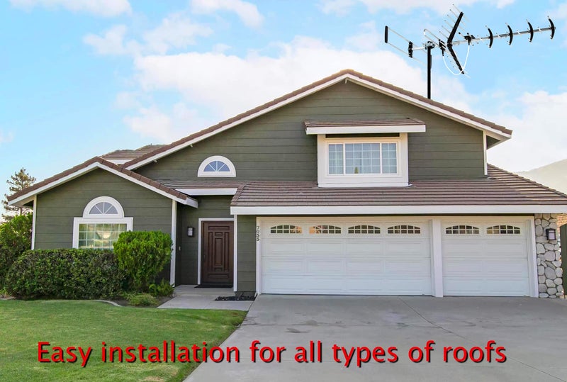 Five Star Outdoor HDTV Antenna up to 200 Mile Long Range, Attic or Roof Mount TV Antenna, Long Range Digital OTA Antennaï¼ŒATSC 3.0 Ready for 4K 1080P VHF UHF with Mounting Pole - Image 5