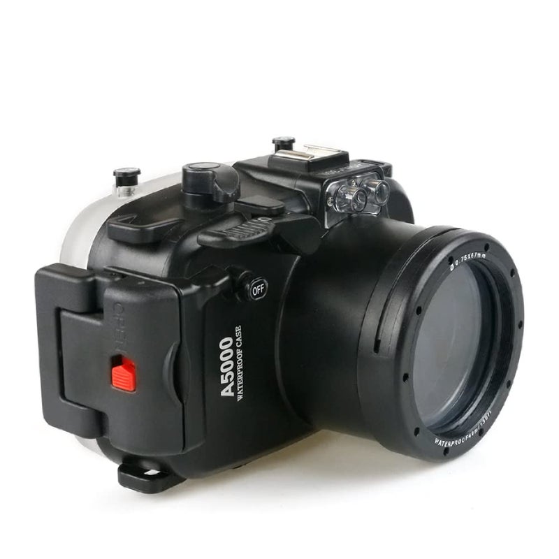 MEIKON 130ft/40m Underwater Camera Housing Waterproof Diving Case Compatible with Sony A5000 with 16-50mm Lens - Image 5