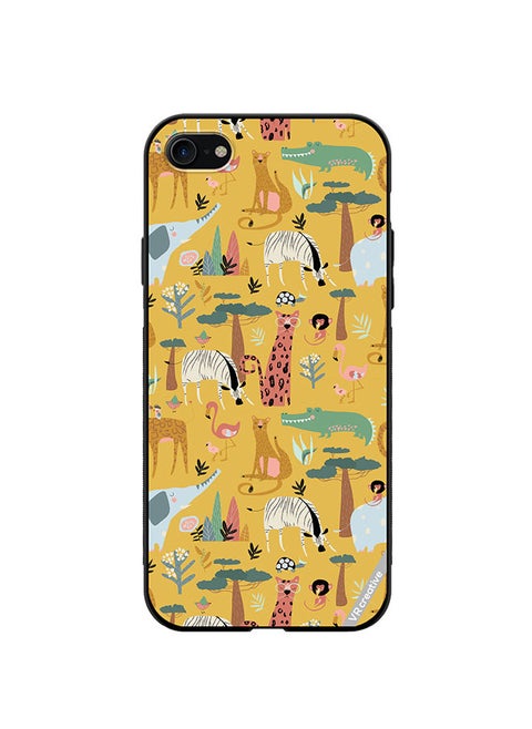 Protective Case Cover For Apple iPhone SE (2022) Animals In The Wild Design Multicolour