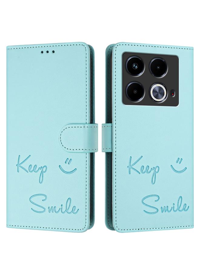 S-TOP Case For Infinix Note 40 5G Smile Embossing RFID Leather Phone Case - Image 3