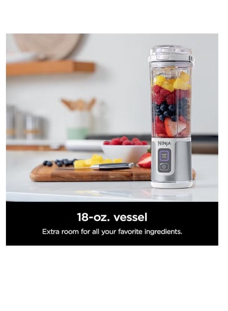 Ninja Blast Ninja Portable Cordless Blender Rechargeable 0.53L Leakproof Personal Mini Smoothie Maker 150W USB Charging Travel Kitchen Blender White/Grey BC151 - Image 4