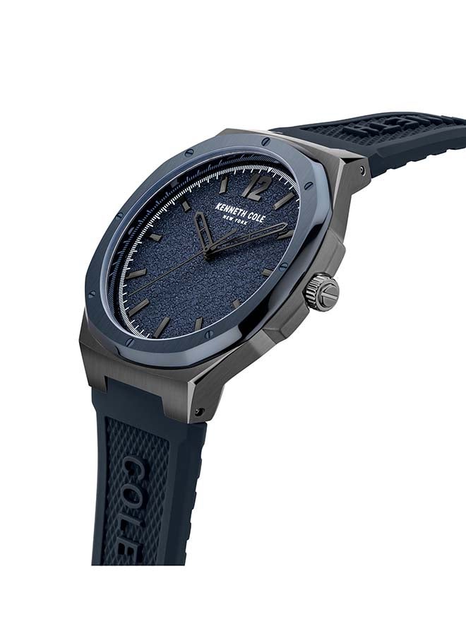 Kenneth Cole New York ساعة أنالوج كوارتز زرقاء بقطر 43.5 مم للرجال كلاسيكية عصرية - Image 2