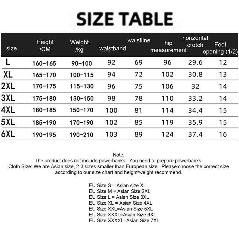 USB Electric Heated Trousers 3 Heating Zones Winter Warming Pants Temperature Adjustable Electric Thermal Clothing Outdoor Camping Fishing Hiking Heating Trousers - Image 5