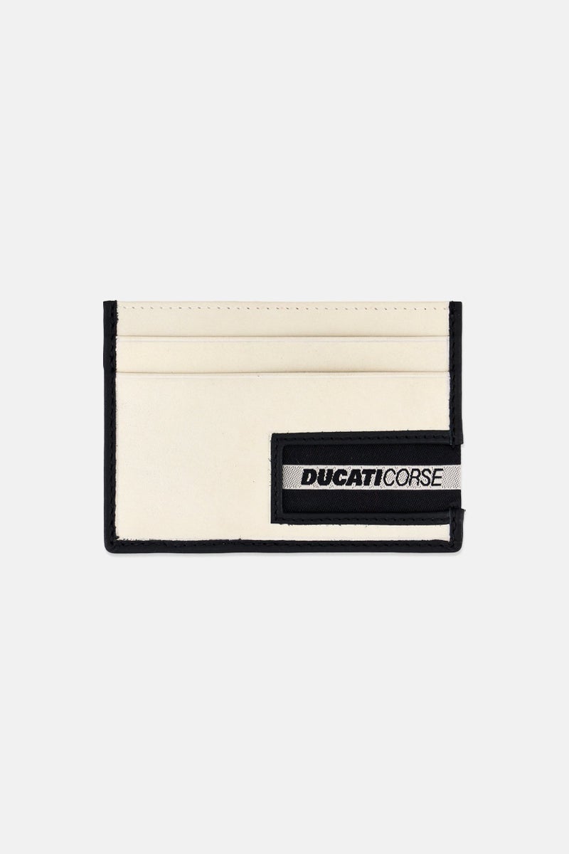 Ducati Men Lee Brand Logo Card Holder, Cream  - Image 3