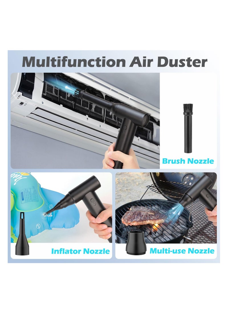 Compressed Air Duster, True 130000RPM Full Metal Electric Air Duster for Cleaning Keyboard, Rechargeable Cordless Jet Dry Air Blower, 7 in 1 Adjustable Speed Turbo Fan for Car and Home, Black - pzsku/Z76D05AEBF75CD4283FA5Z/45/_/1727603307/9fb695b7-5eed-4a62-8ae9-19a20f527672