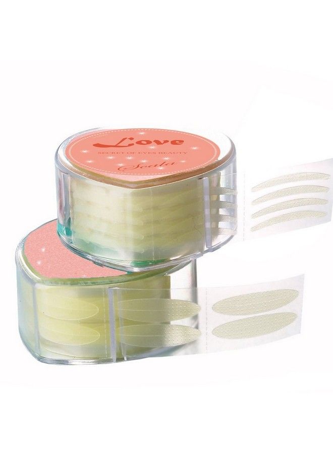 Dedila Pro 600Pcs By A Box Makeup Breathable Eyelid Tape Big Eye Decoration Invisible Double Fold Eyelid Shadow Sticker Double Eyelid Tape Tool(With Fork Rods) (Wide) - Image 1