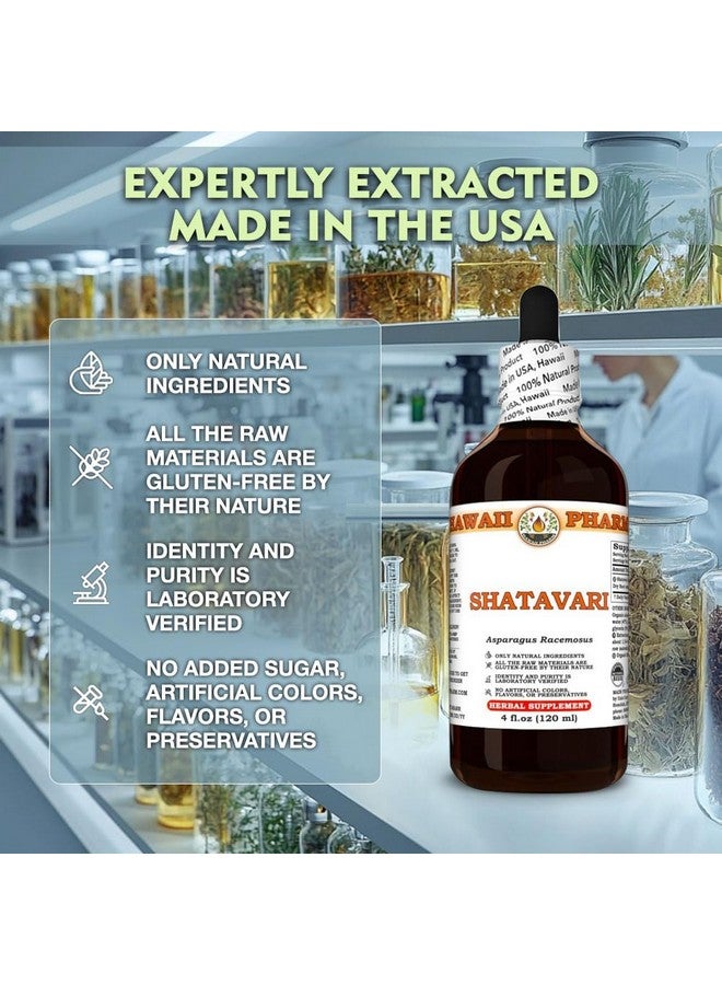 Hawaii Pharm Shatavari (Asparagus Racemosus) Dry Root Tincture, Made in Hawaii, Organic Raw Materials, All Natural, Vegan, Pure Liquid Extract - 4 fl.oz - Image 4