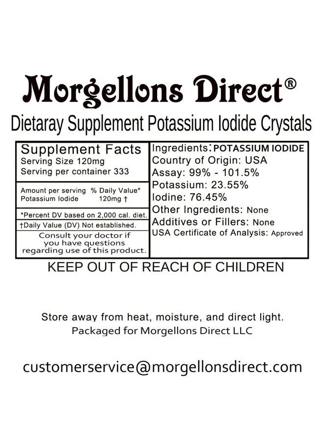 Morgellons Direct مجموعة خلط محلول يوديد البوتاسيوم SSKI تشمل الأدوات اللازمة والمكمل الغذائي المقاس مسبقًا بلورات يوديد البوتاسيوم. فقط أضف الماء المقطر. - Image 4