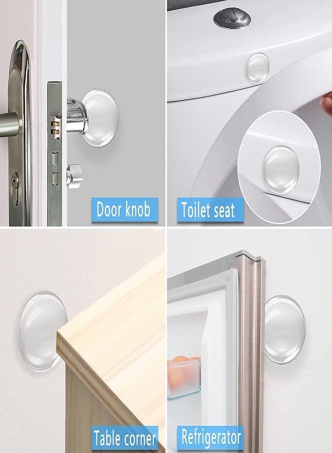 Wolblix Round Door Stopper Silicone Handle Bumpers Self Adhesive Wall Protector Door Knob Stops for Wall Furniture Accessories[6PCs] - Image 3