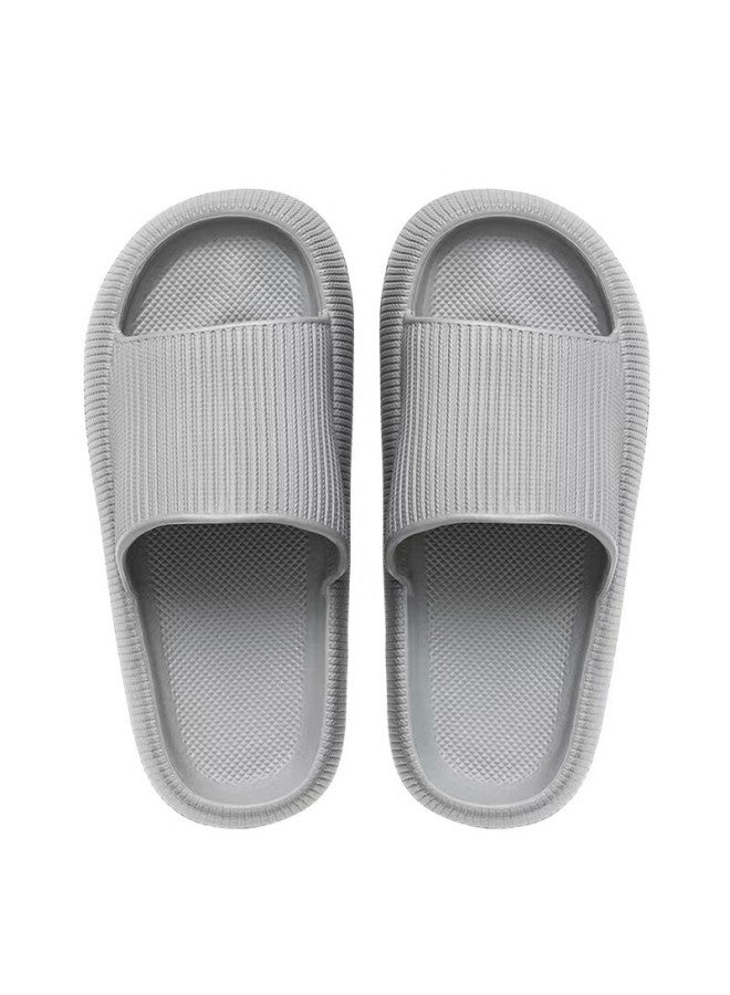 Sevfun Qisefang Slippers For Men, Comfortable Home Use, Extra Large Size, Non-slip Thick Sole, Medical Grade Eva, Bathroom Sandals For Women, Gray, Size 44-45 - Image 2
