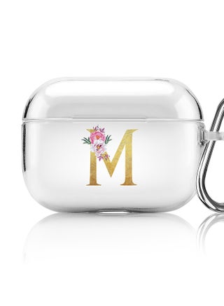 Classic Clear printed Case for Apple AirPods Pro 2nd Generation Thin Transparent Cover - Custom Monogram Initial Letter Floral Pattern Alphabet - M (Clear ) - pzsku/Z76D091161754FABC2ADCZ/45/_/1697116428/bfd8c33e-b866-4d43-b79c-70f47201d6ec