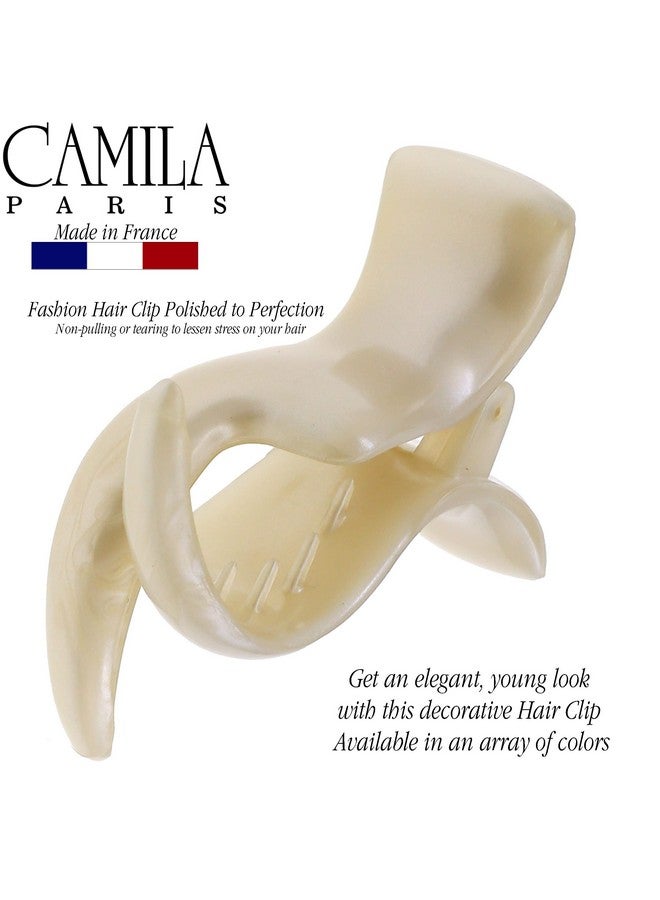 Camila Paris CP3535 French Hair Clip for Women, 2 Teeth Ponytail Holder, Beige, Girls Hair Claw Clips Jaw Fashion Durable Styling Hair Accessories for Women, Strong Hold No Slip Grip, Made in France - Image 4